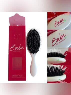 Babe Hair Extensions Boar & Nylon Bristle Hair Standard Brush - Black & White